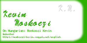 kevin moskoczi business card